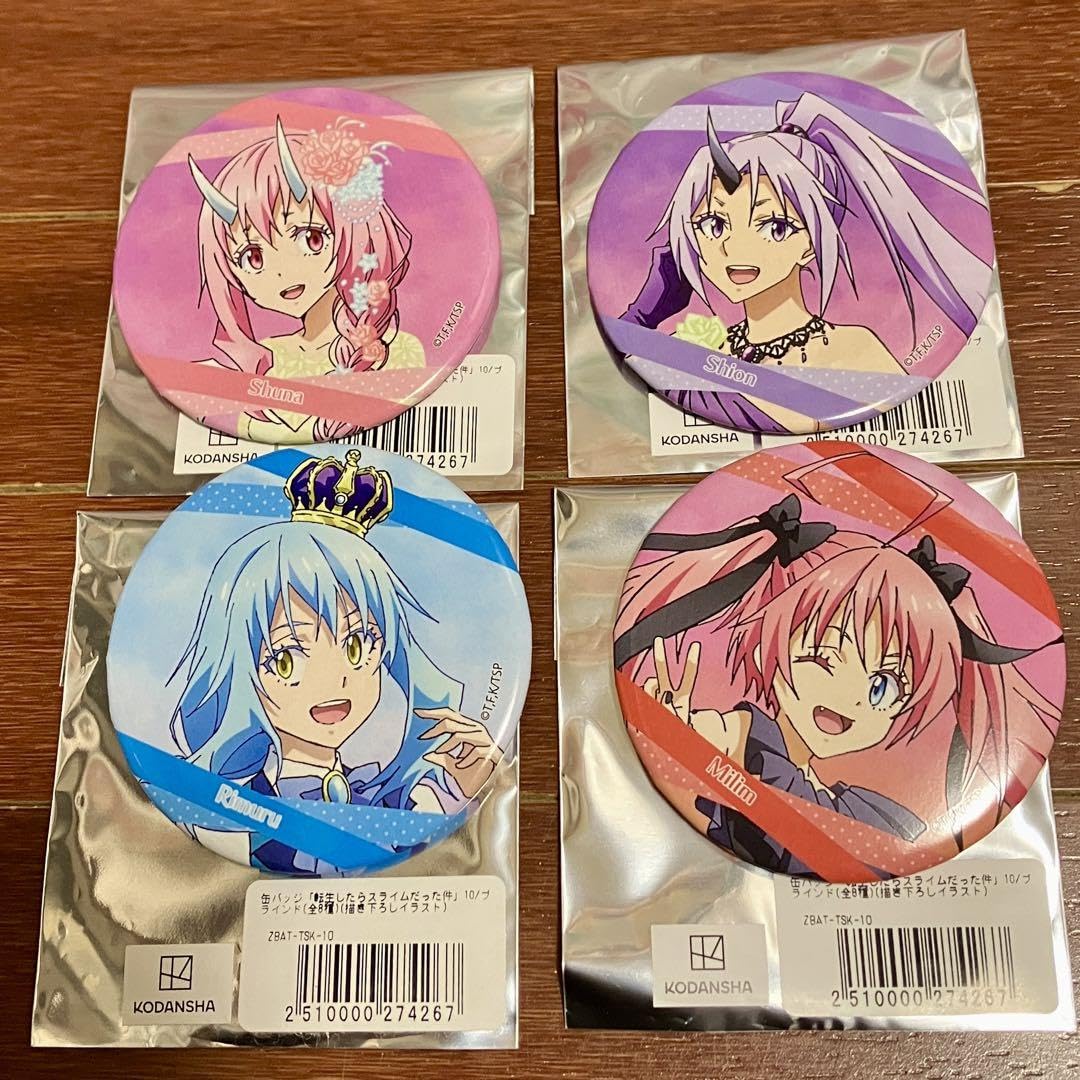 転スラ 原作絵 缶バッジセット Amazon.co.jp: TSUTAYA 転スラ 描き下ろしイラスト 缶バッジ セット